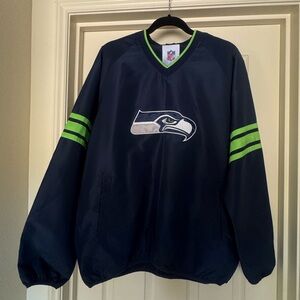 NFL Navy and Lime Green Seahawks Jacket